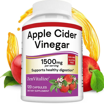 Apple Cider Vinegar Supplement - 120 Capsules, for Men and Women, Supports Digestion, Keto Routines, and Balanced Nutrition
