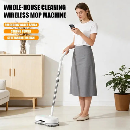 Electric Mop Household Sweeper With Large Water Cordless Rechargeable Floor Cleaner For Home Office Car