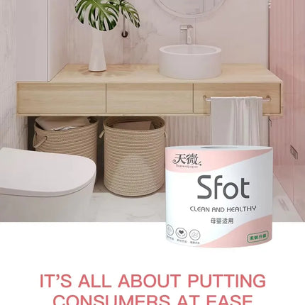 6Rolls of Household Paper Towels on r Five Layers of Thickened Core Roll Toilet Paper Toilet Paper