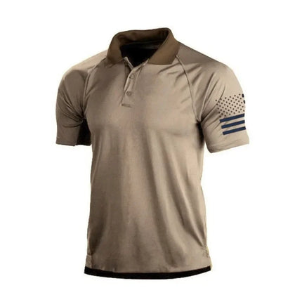 American Flag Pattern Polo Shirt For Men Colorful 3D Printed T-Shirts Outdoor Fashion Casual Sport Loose Street Lapel Tops Tees