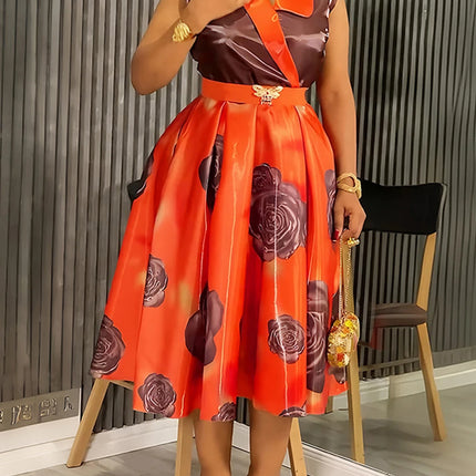 African Dashiki Print Maxi Dresses Elegant Office Ladies Overalls Clothing Party Prom Birthday Women Dress Turkey Ankara Outfits
