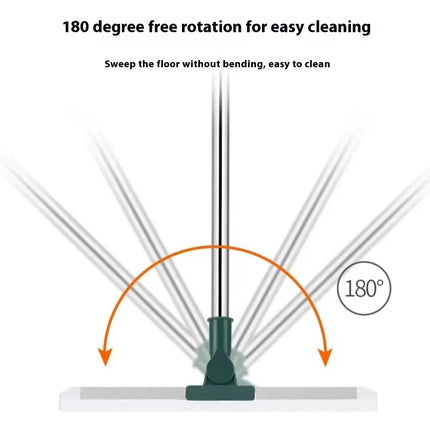 2 in 1 Floor Squeegee Multifunctional Can Adjust 180° Rotating Broom Window for Home Bathroom Concrete Tile Floor Scrape