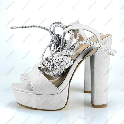 Olomm Handmade Women Summer Platform Sandals Ankle Strap Block Heel Open Toe Pretty 9 Colors Dress Party Shoes US Size 5-13