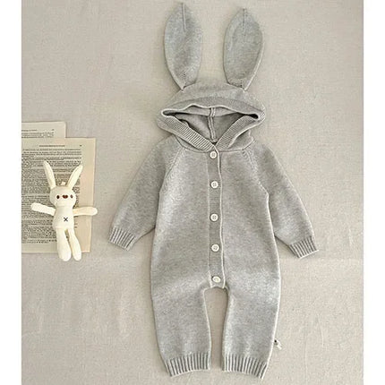 New Infant Baby Girls Knitted Jumpsuit Autumn Winter Children Knitted Clothes Long Sleeve Sweet Flower Rompers