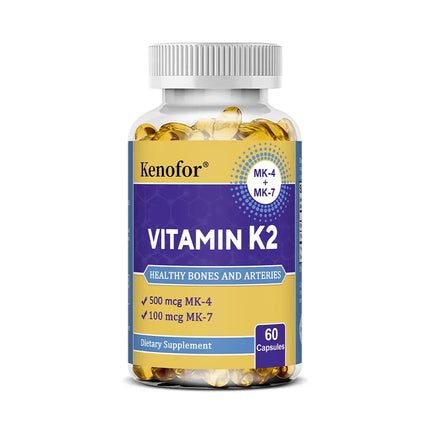 Vitamin K2 Supplement - Supports Bone Density, Teeth, Skin, Heart Health and Immunity, Non-GMO, 120 Capsules