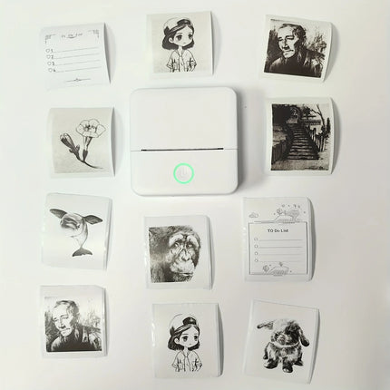 Sticker Printer - Model X6 Print Pods Mini Printer, Bluetooth Thermal Sticker Maker with Rolls Paper | Compatible with iPhone