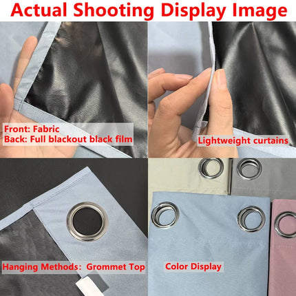 1panel Solid 100% Blackout Curtains with Grommets, Total Privacy Drapes for Bedroom, Beautiful Curtains for Living Room