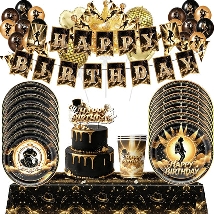 Michael Jackson Birthday Party Decoration Tableware Cups Plates Napkins Tablecloth Favor Souvenir Party Supplies Baby Shower