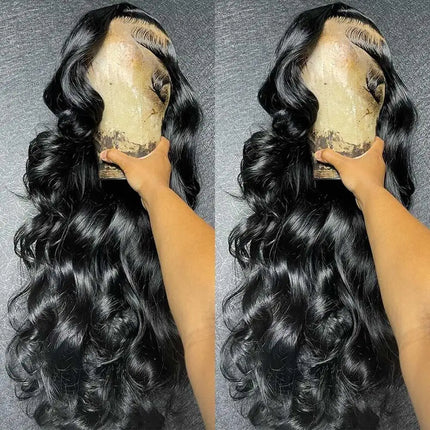 13x6 Lace Front Wigs Human Hair 250 Density Hd Body Wave Lace Frontal Human Hair Wigs For Women Glueless Pre Plucked Black Wig