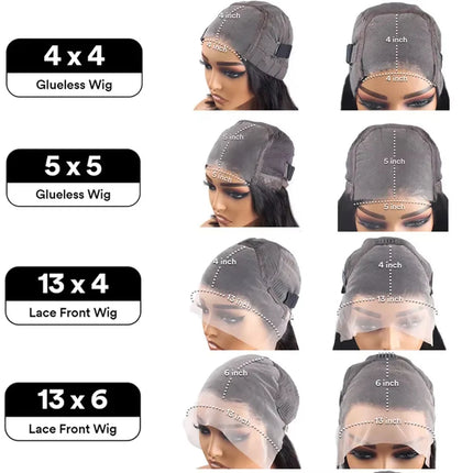 5x5 Glueless Wig Deep Wave 13x4 Lace Front Wigs Human Hair 1B/30 Ombre Colored 13x6 Lace Front Wig Highlight Curly Wig For Women