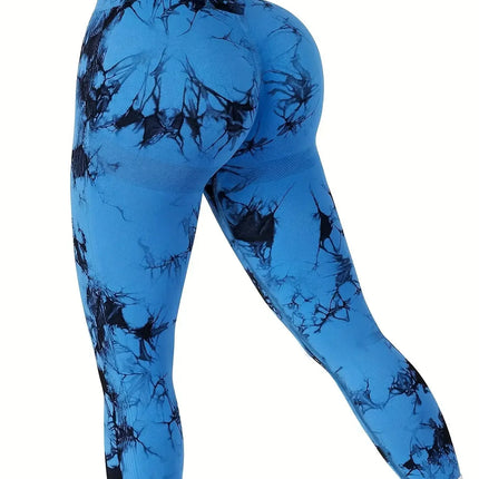 Women's Tie-Dye Seamless Peach Butt High Waist Butt Pants Stretch Fitness Yoga Pants