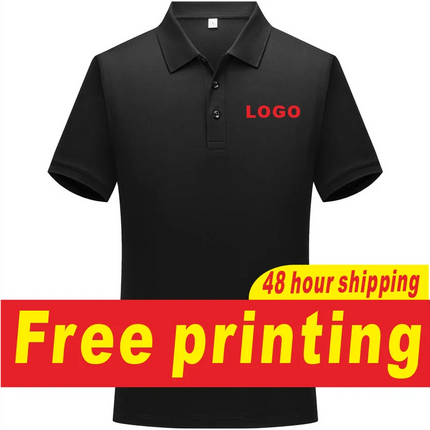 Summer Pure Cotton Short-Sleeved T-Shirt Polo Shirt for Men's and Women's Custom Printed Logo Embroidered Logo