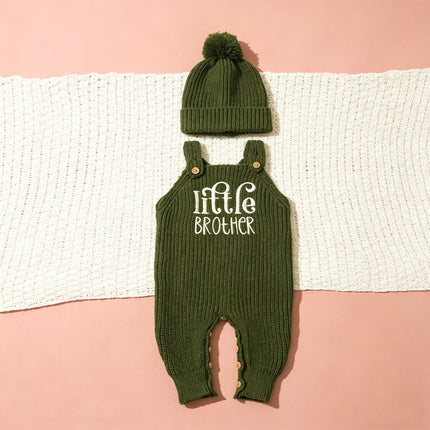Ylsteed Newborn Photography Outfit Baby Boys Girls Rompers Hats Clothes Fashion Knitted Infant Netural Strap Jumpsuits Sets-HD