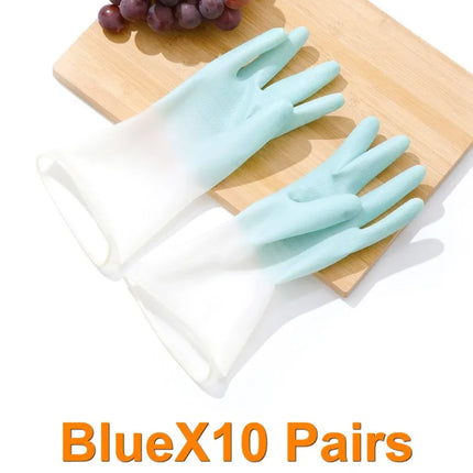 2723 Dish Washing Gloves Household Dishwashing Gloves Rubber Gloves For Kitchen Washing Clothes Cleaning Gloves For Clean Dishes