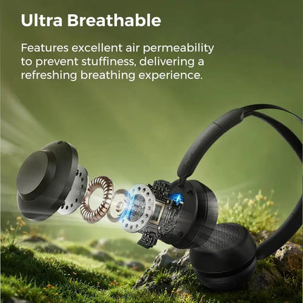 Nuroum Bluetooth 5.3 Over‑Ear Wireless Headset ENC Noise Cancelling Microphone USB Dongle Independent Mute Button Multi‑Point Connection Business Headphones for Call Center Work From Home PC Laptop Desktop Mac Zoom Micros