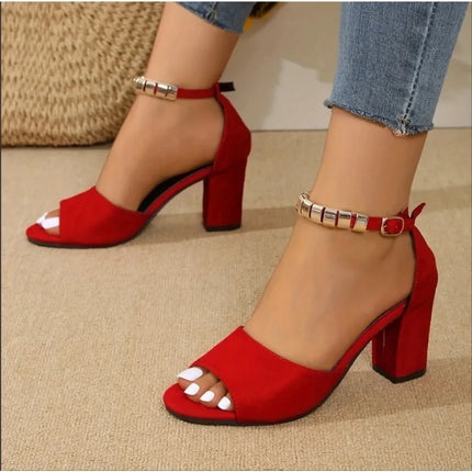 Summer Women High Heels Shoes Fashion Open Toe Fish Mouth Sandals Summer Roman Sandals Women High Heeled Sandals Sandalias Tacón