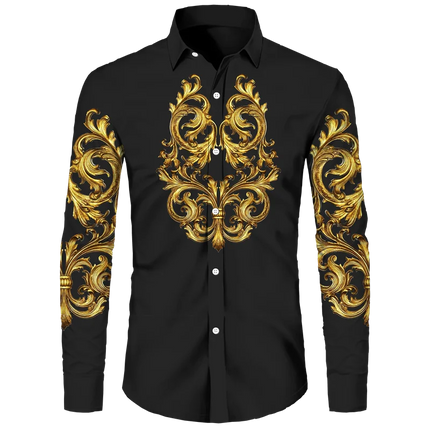 Men's Tops Lion Palm Graphic HD Pattern Button Long Sleeve Shirt Fashion Casual Outdoor 2023 New Spring Summer