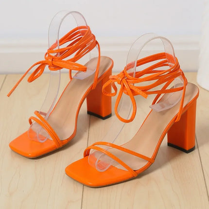 New Summer Fashionable Sexy Cross Belt Stiletto Sandals Elegant Banquet Party High Heels Sandals Summer Wedding Footwear