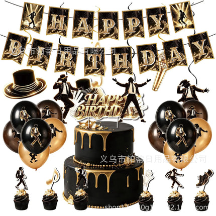 Michael Jackson Birthday Party Decoration Tableware Cups Plates Napkins Tablecloth Favor Souvenir Party Supplies Baby Shower
