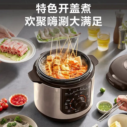 Electric pressure cooker 5/6L double-gallon household rice cooker large capacity intelligent multi-function fully automatic