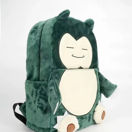 Pokemon Anime Gengar Snorlax Plush Backpacks Storage Bags Travel Mochila Plush Backpack Bag for Children Kids Boys Girl Students