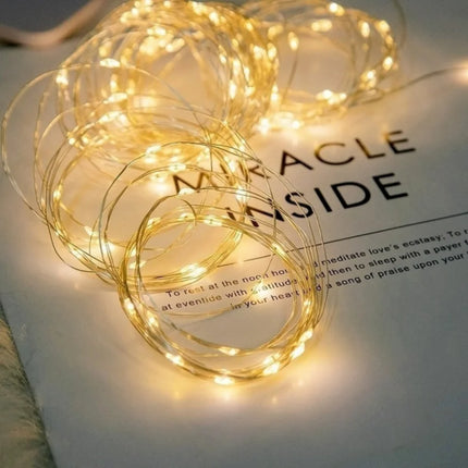 10pcs 6pcs Copper Wire LED String Lights Holiday Fairy Lights Garland Christmas Tree Decor Wedding Party DIY Natal Navidad 2023
