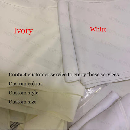 MCDV Pleat Satin Bride Gowns Strapless Mermaid Side Split Ivory Wedding Dresses 2026 Ribbons vestido de noiva civil Customized