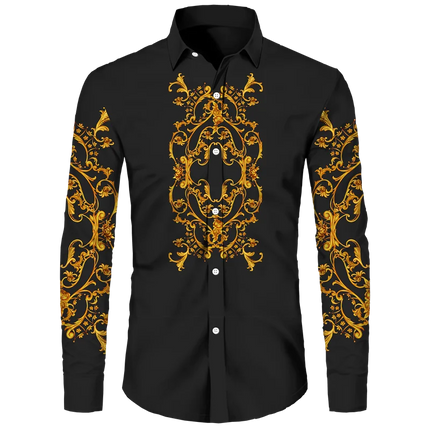 Men's Tops Lion Palm Graphic HD Pattern Button Long Sleeve Shirt Fashion Casual Outdoor 2023 New Spring Summer