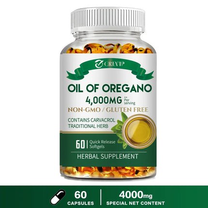 Oil of Oregano 4000mg - Relieves Bloating and Flatulence, Boosts Immunity