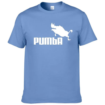 PUMBA printed T-shirt summer hip-hop sports bottom short-sleeved flying boar wild boar spoof creativity oversized five-quarter s