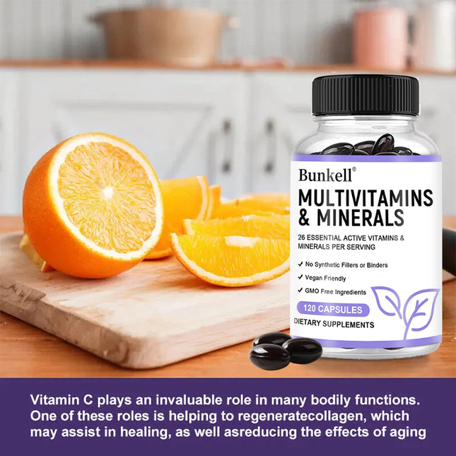 Multivitamins & Minerals for Men and Women with 26 Essential Vitamins & Minerals, Immune Support & Skin Health