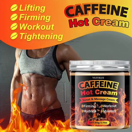 60g Caffeine Thermal Massage Moisturizing and Firming Moisturizing Cream for Face and Body, Ideal Exercise, Enhanced Moisturizin