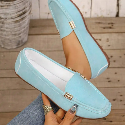 2026 New Women's Flat Loafers, Fashion Versatile Soft Bottom Slip-On Casual Shoes
