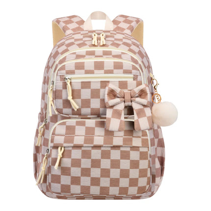 3pcs/set school backpack for girls cherry pattern primary school girl Corduroy backpack kids bookbag lunch bag pencil bag set