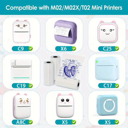 Transparent Adhesive Thermal Printing Paper Glossy Clear Label Roll for Mini Thermal Printers