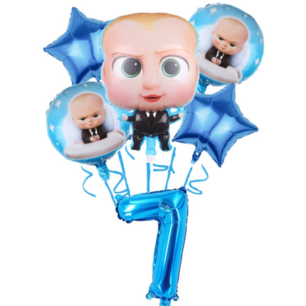 Cartoon Baby Boss Boys Girls Theme Birthday Party Decoration Disposable Tableware Background Balloon Baby Shower Children Gift
