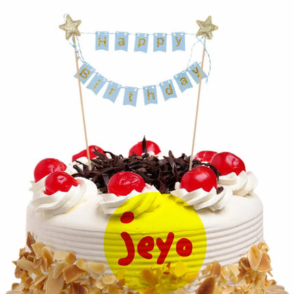 Cake Topper Flags Wrapper Star Cupcake Toppers Kids Happy Birthday Pink Blue Wedding Bridal Party Baking Decoration DIY New