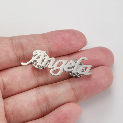 Sipuris Custom Name Brooch For Women Men Stainless Steel Personalized Trendy Pins Badge Nameplate Brooch Jewelry Weddings Gifts