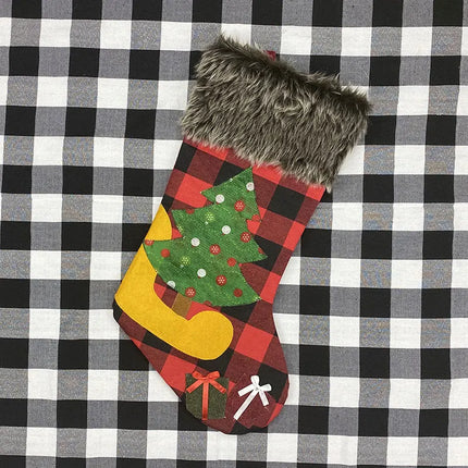 Christmas Stocking Gift Candy Bag Large Capacity Nonwoven Holder Xmas Decorations For Home Navidad 2025 New Year Oversize Sock