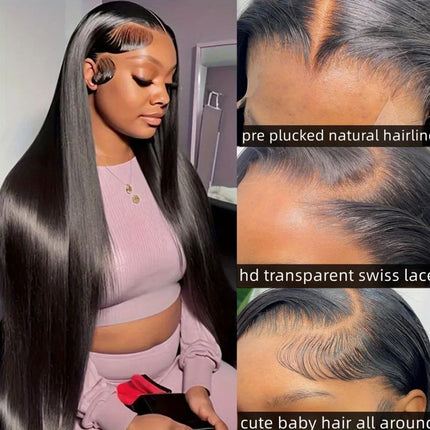 13x6 HD Lace Front Wigs Straight Lace Front Wig 250% Density 13x4 Human Hair Glueless Wigs Natural Colors Reday To Wear on Sale