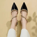 Black (heel  8CM) / 36