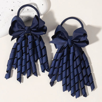 2pcs Girls' Bow Tassel Headband  for Children Babies Girls Parties Dances Ponytails Fixed Hair Accessories Baby Hair Accessories