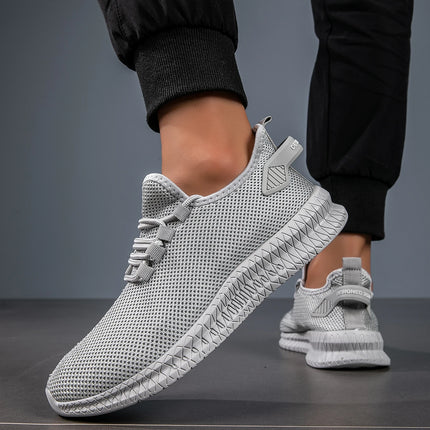 Men's Lightweight Breathable Running Shoes with Lace-Up Design Comfortable All-Day Versatile Fashionable Mesh Upper
