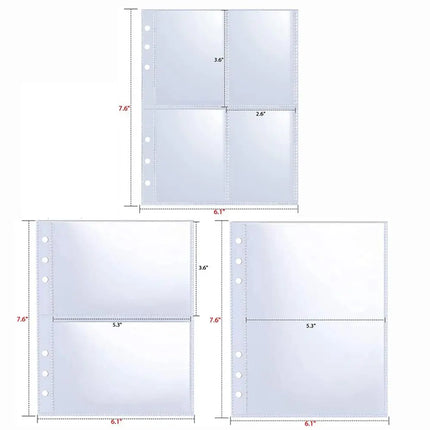 Kpop Photocard Binder 6 Ring Photocard Sleeves A5 Size Multi-Pockets Photo Album Page Photo Album Sleeves