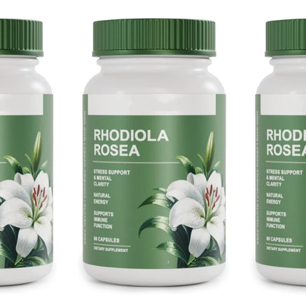 Rhodiola Rosea Capsules for Stress Support, Mental Clarity and Focus, Natural Energy Boost, Immune Function Support 60 Capsules