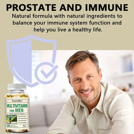 Multi Men's Daily Multivitamin Immune & Energy Support, 120ct | Immune Health Support From Zinc, Selenium, Manganese & Vitamin