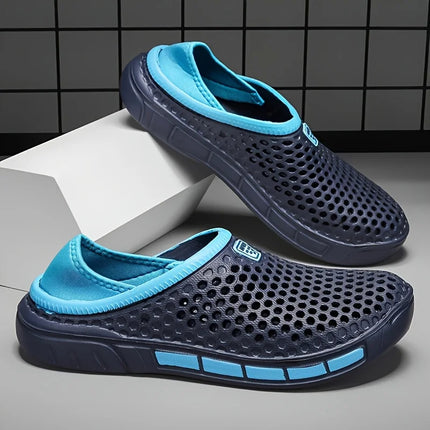 Men's and Women's Summer Sandals Clogs Casual Round Toe Slip on Outdoor Geometric Pattern Anti-slip Beach Hole Shoes Plus 46 47