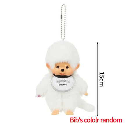 Cute Monchhichi Baby Doll Keychain Birthday Party Gift Monchhichi Hanging Pendant Doll for Bags Cartoon Monkey Pendant