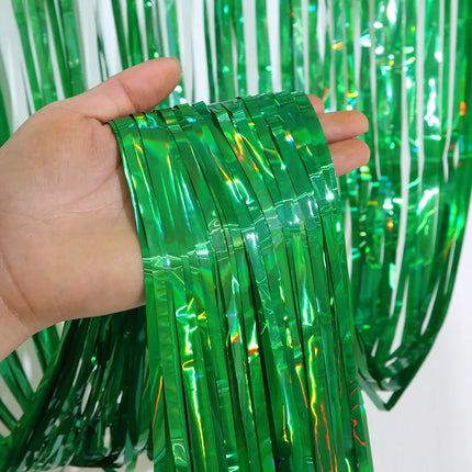 Cheap Tinsel Foil Fringe Curtains Backdropfor for Photo Booth Wedding Graduations Birthday Christmas Event Party Supplies