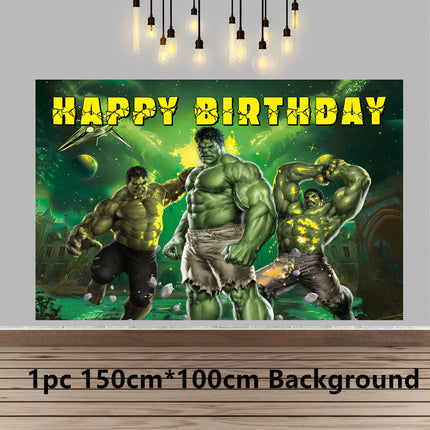 The Avengers Hulk Latex Balloon Superhero Foil Ballons Green Anger Cake Topper Happy Birthday Banner Party Decor Kids Gift Toys